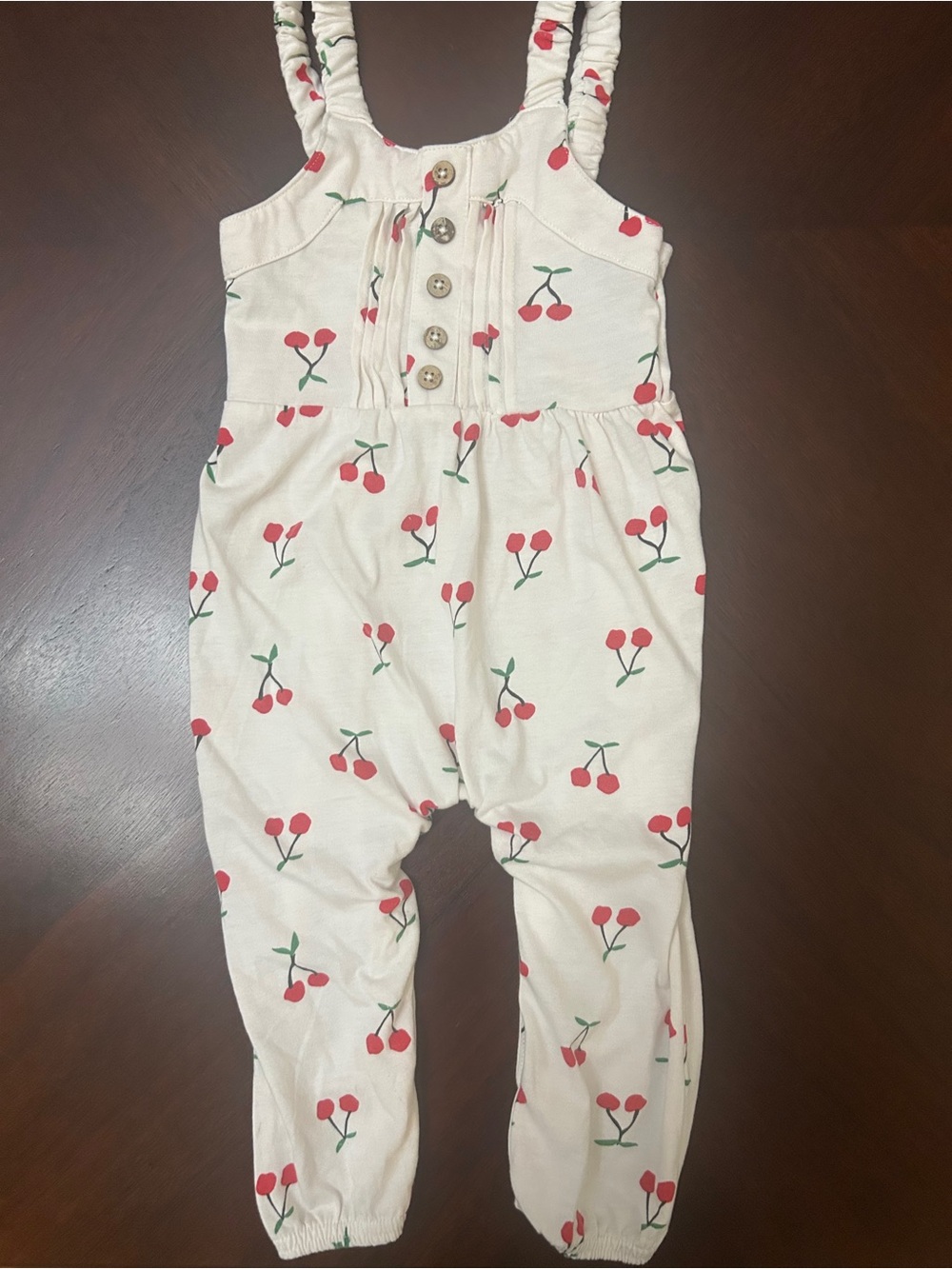 Jessica Simpson Cherry Print Romper Jumpsuit 18M Girls Summer One Piece